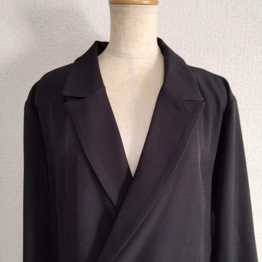 ダブルボタン オールインワン レディース ボトムス　ブラック