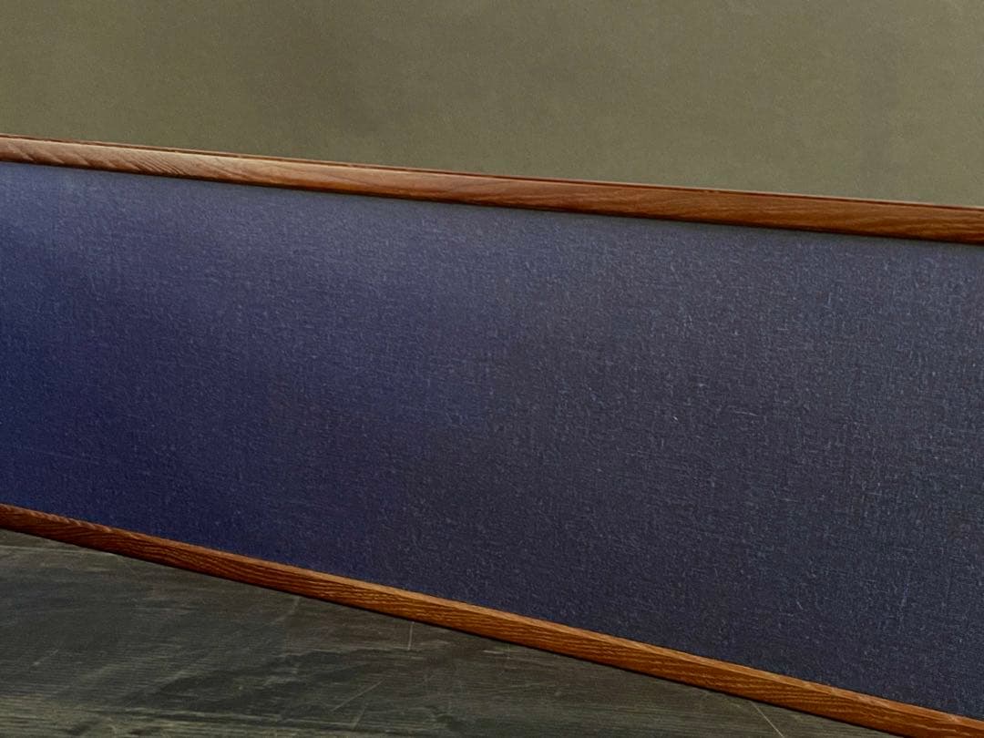 割引❗️「祖」 紺地 鳥の子 両面使い 桑縁 上透かし 風炉先屏風（121⑤）