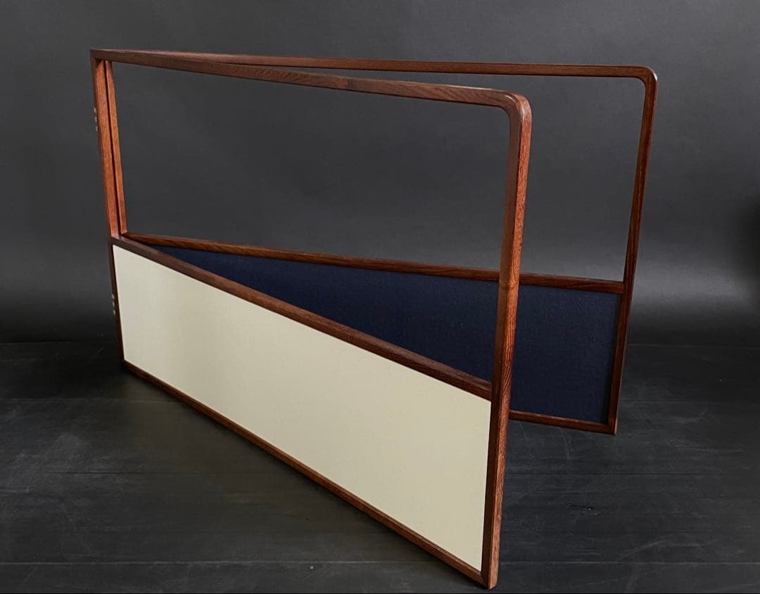 割引❗️「祖」 紺地 鳥の子 両面使い 桑縁 上透かし 風炉先屏風（121⑤）