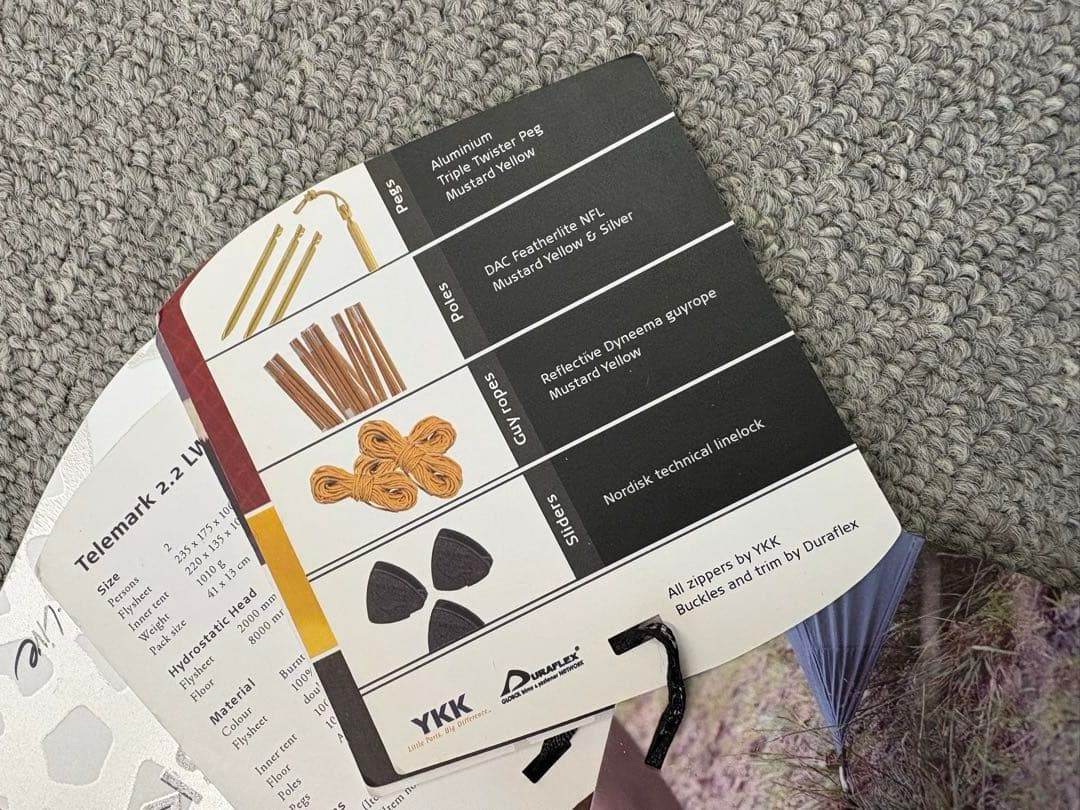 新品未使用 NORDISK Telemark 2.2 LW テント 赤