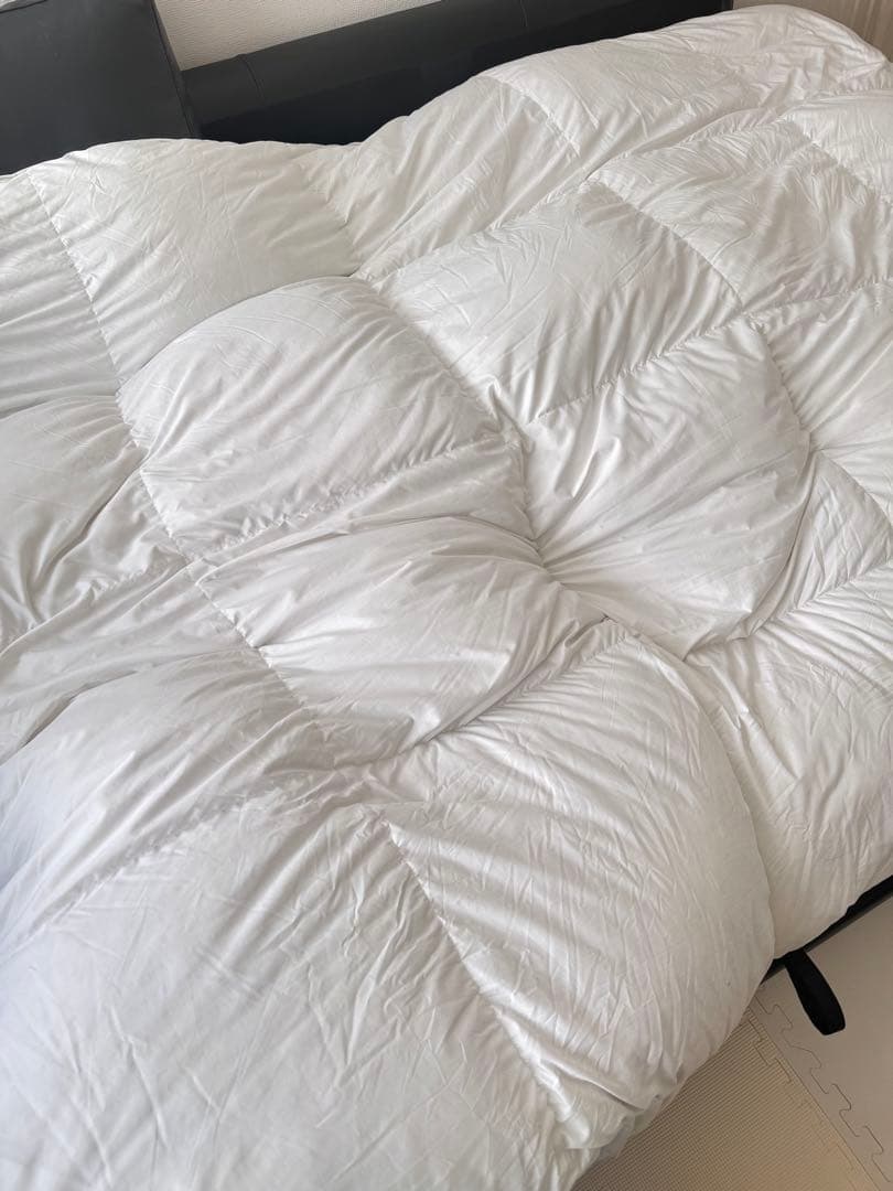 美品　無印良品　羽毛掛ふとん・二層式　クイーン　210x210cm 掛け布団