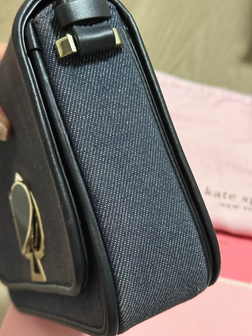 Kate Spadeニコラ デニム ショルダーバッグ ターンロック