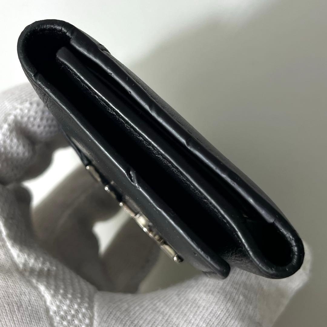 イブサンローラン　YSL 6連　キーケース　カード　黒　レザー　シルバー金具　箱