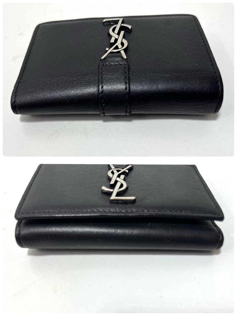 イブサンローラン　YSL 6連　キーケース　カード　黒　レザー　シルバー金具　箱