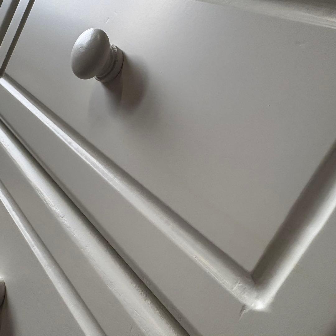 訳あり品！【98】フレンチ調ホワイトチェスト三段四つ引き木製収納家具姫系タンス