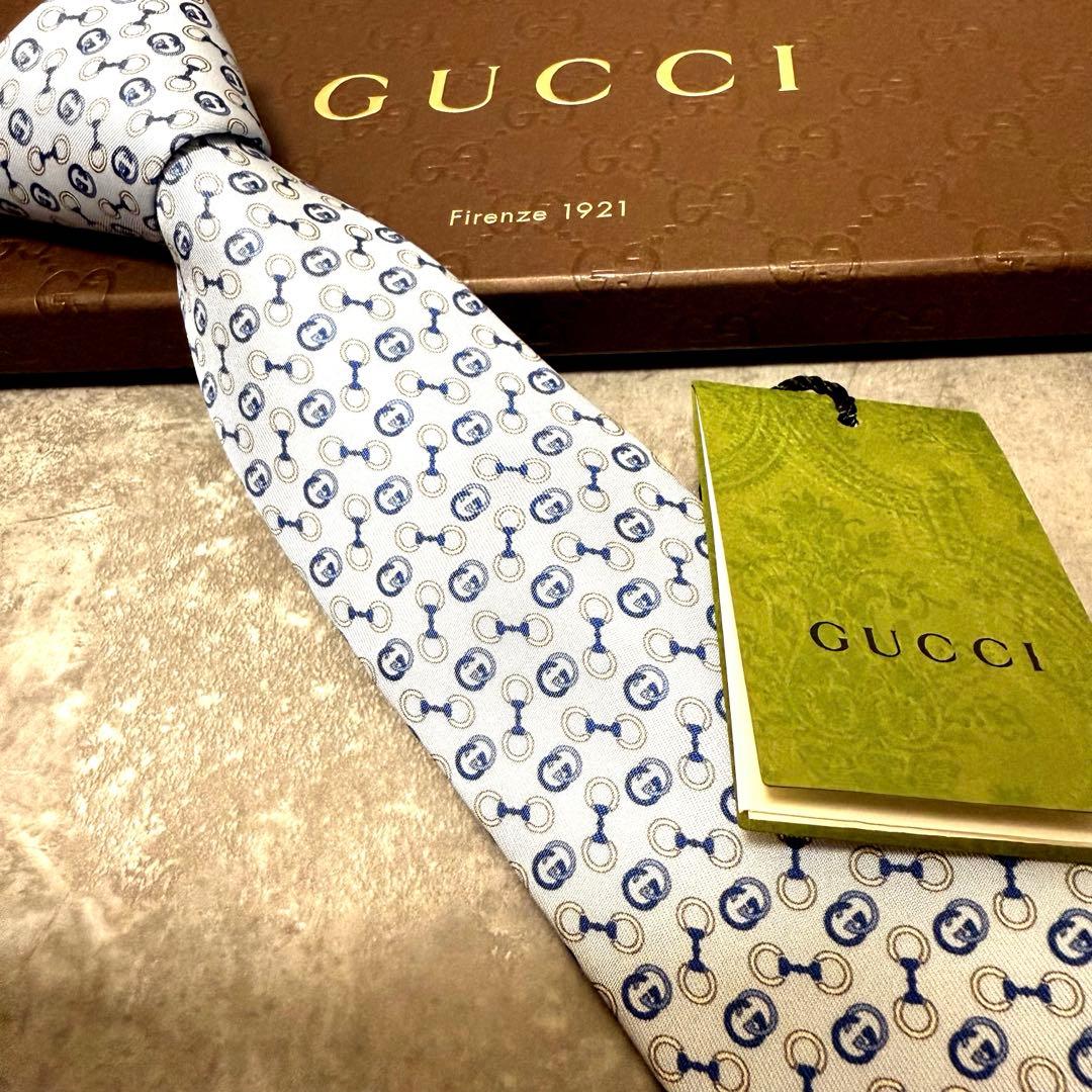 【✨新品未使用✨】 GUCCI グッチ ネクタイ GG柄 タグ付き 結婚式 現行