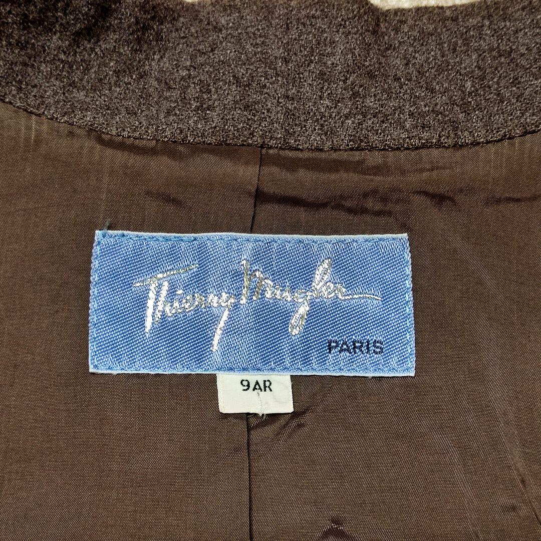 ティエリーミュグレー　変形　ジャケット　　ウエストシェイプ　茶系　テーラード