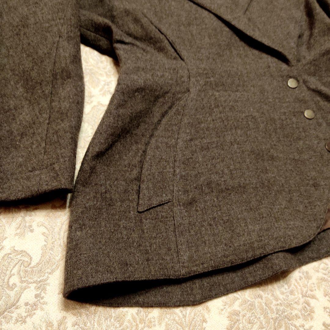 ティエリーミュグレー　変形　ジャケット　　ウエストシェイプ　茶系　テーラード