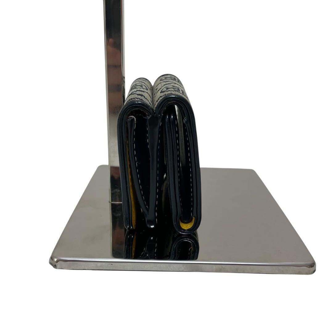 ⭐️美品 ⭐️トリーバーチ 三つ折り財布 ネイビー イエロー レザー キャンバス