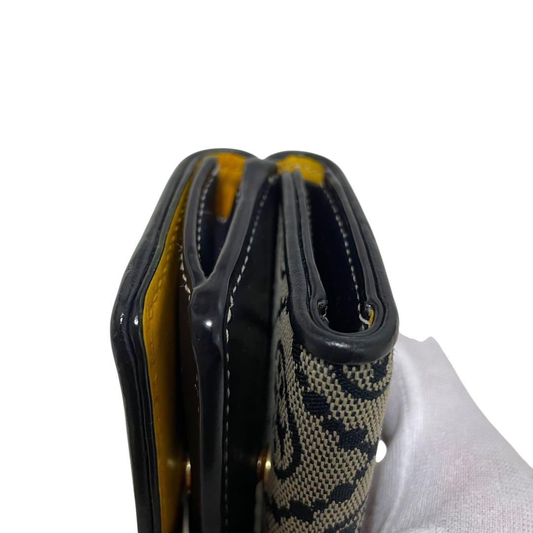 ⭐️美品 ⭐️トリーバーチ 三つ折り財布 ネイビー イエロー レザー キャンバス