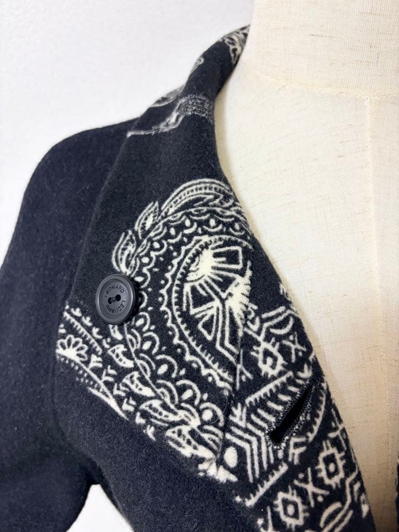 【美品】LEONARD コート　アウター　ジャケット　ウール　カシミヤ