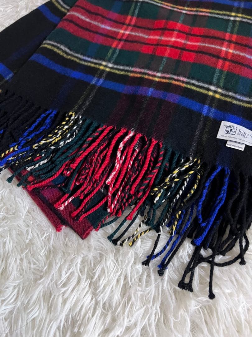 美品 Johnstons ジョンストンズ カシミヤ100% 大判ストール