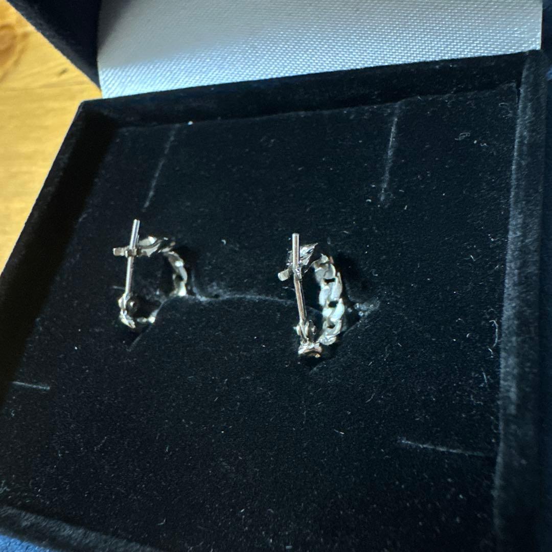 Jouete シルバー ツイスト チェーン フープピアス 両耳