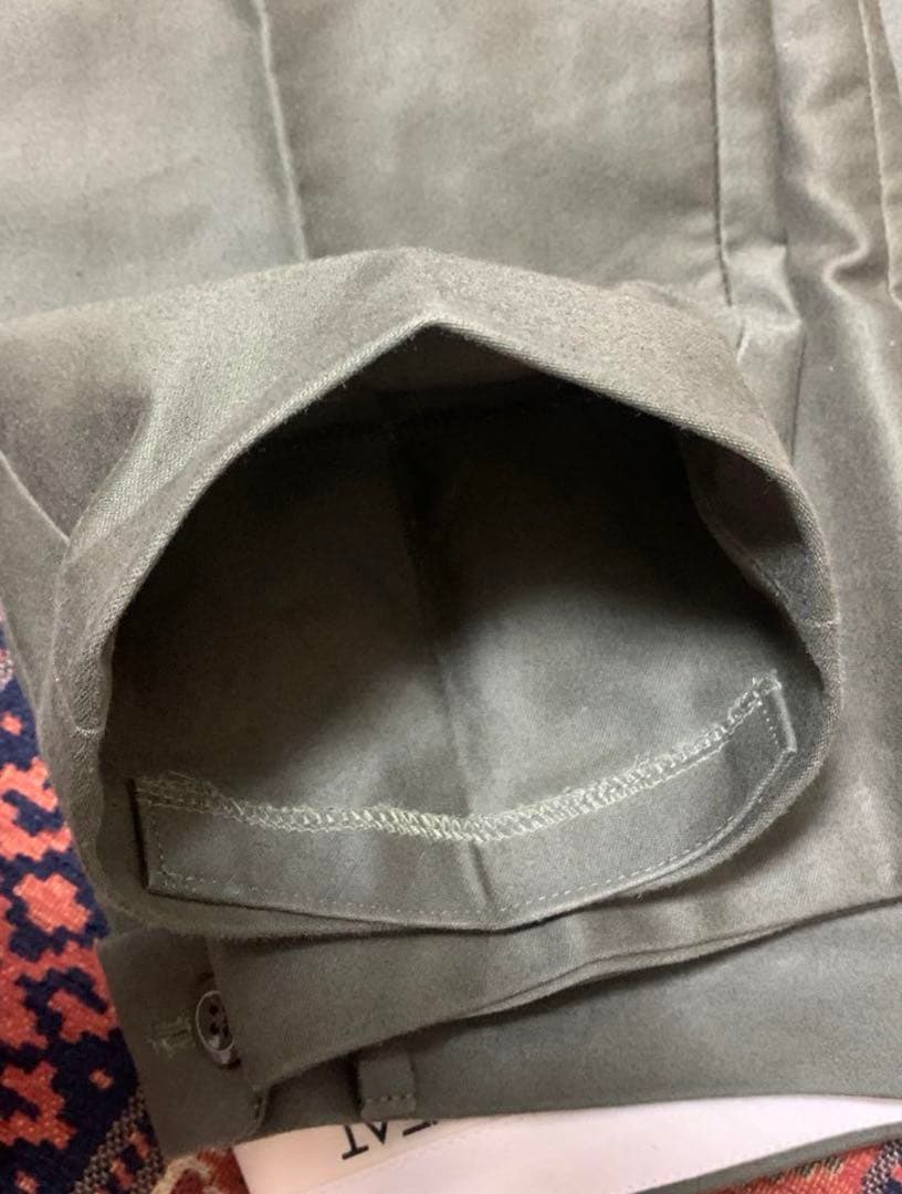 ニートNEAT NOMAD モールスキン 2タックパンツ テーパード オリーブ