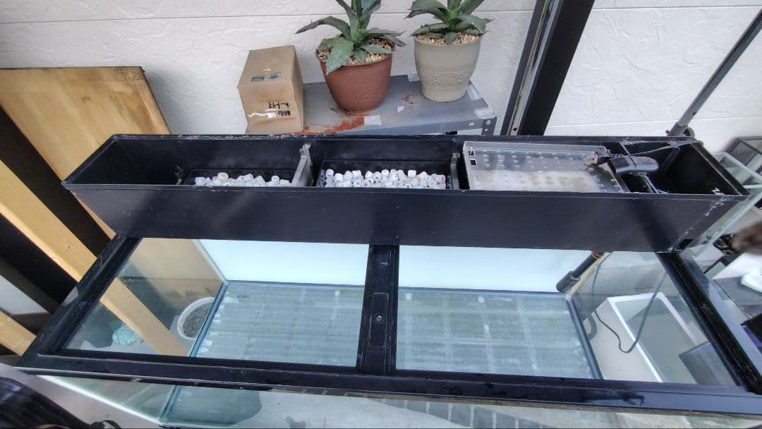 NISSO　1200水槽　ガラス水槽（上部フィルター付き）