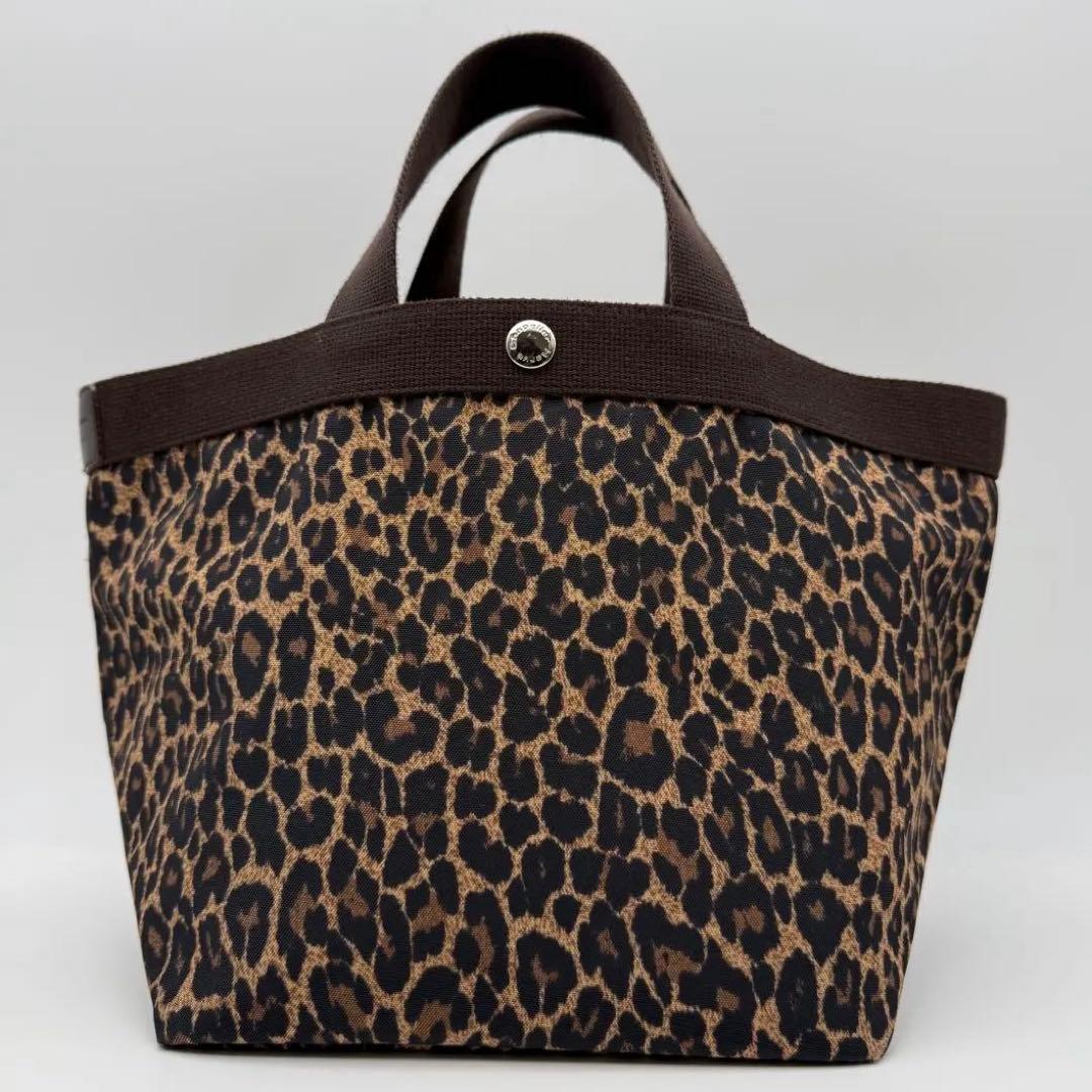 【極美品】エルベシャプリエ 707F ナイロン舟型トート Mパンサー レオパード