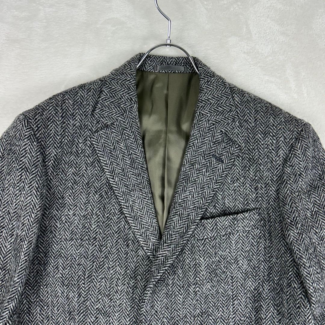 美品☆ハリスツイード オックスフォードクラシック ヘリンボーンジャケット BB5