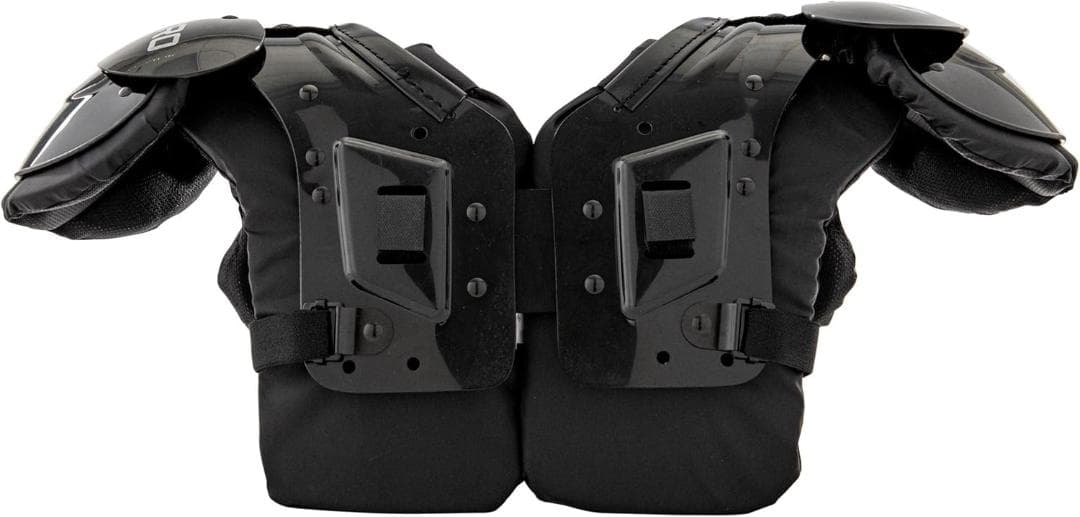 CHAMPRO Gauntlet 1 フットボールショルダーパッド、L、ブラック