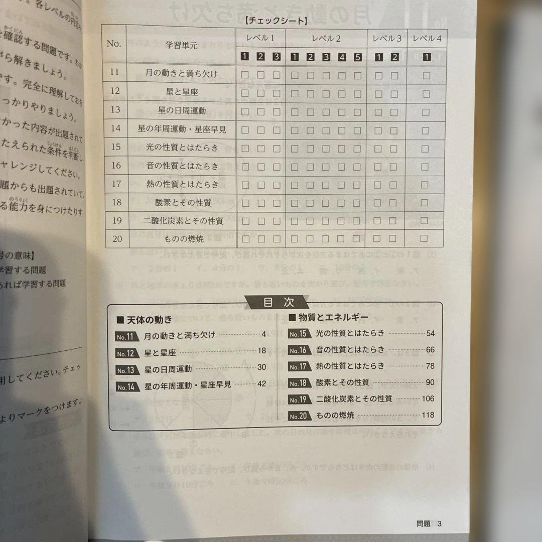 浜学園　サイエンス 5年生　理科　要点のまとめ　問題編　解答編　2024