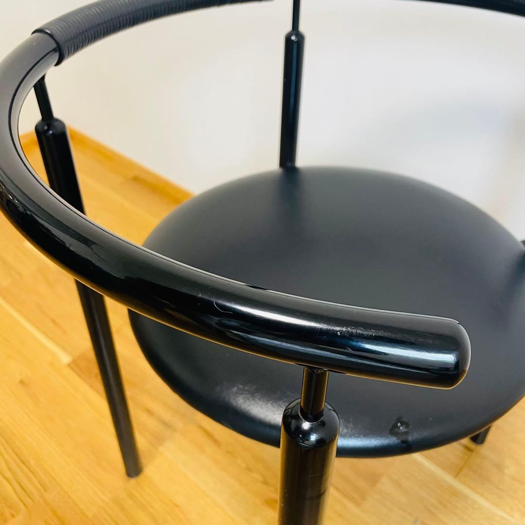 ラウンジ チェア メタル ブラック アームチェア 黒 IMEDIA イス