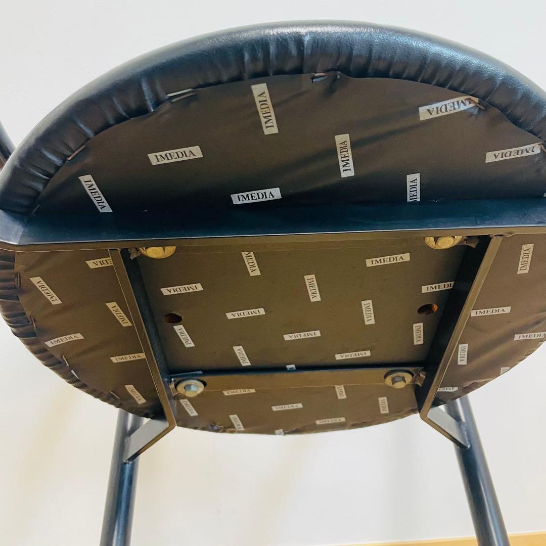 ラウンジ チェア メタル ブラック アームチェア 黒 IMEDIA イス