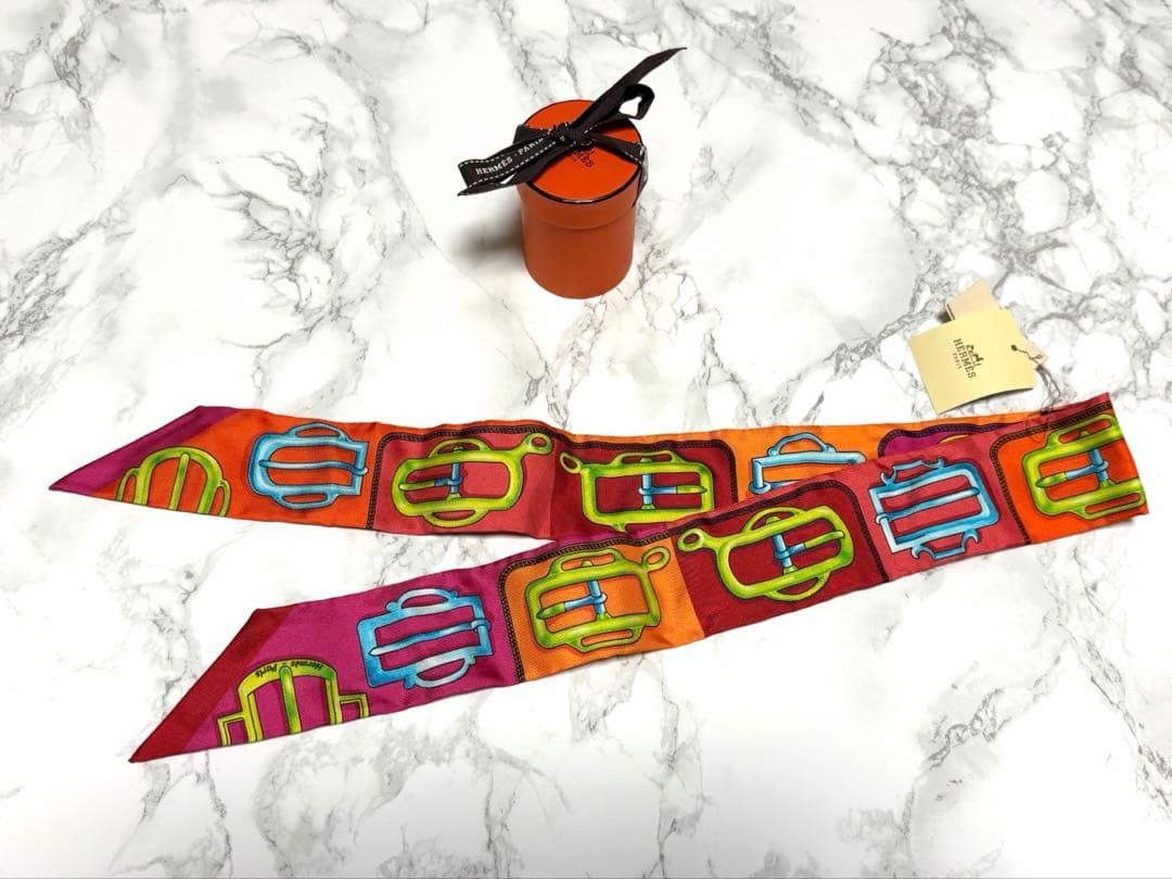 HERMES ツイリー　オレンジ　正規品　新品未使用