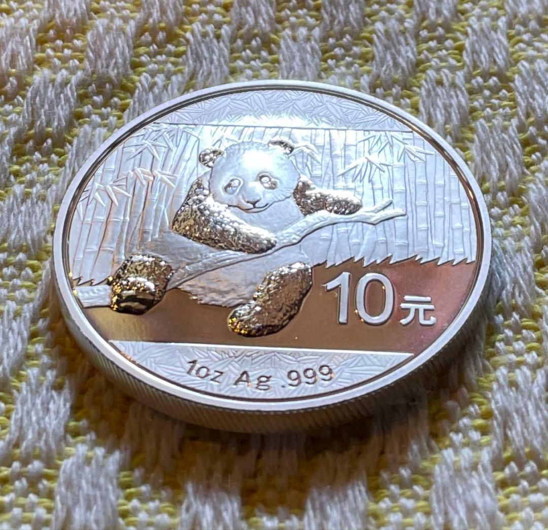 2014年 純銀 パンダ銀貨 1オンス中国 10元 シルバー在庫残1枚