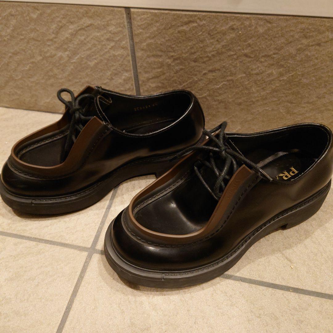 PRADA Diapason 23AW　オペークブラッシュドレザーシューズ