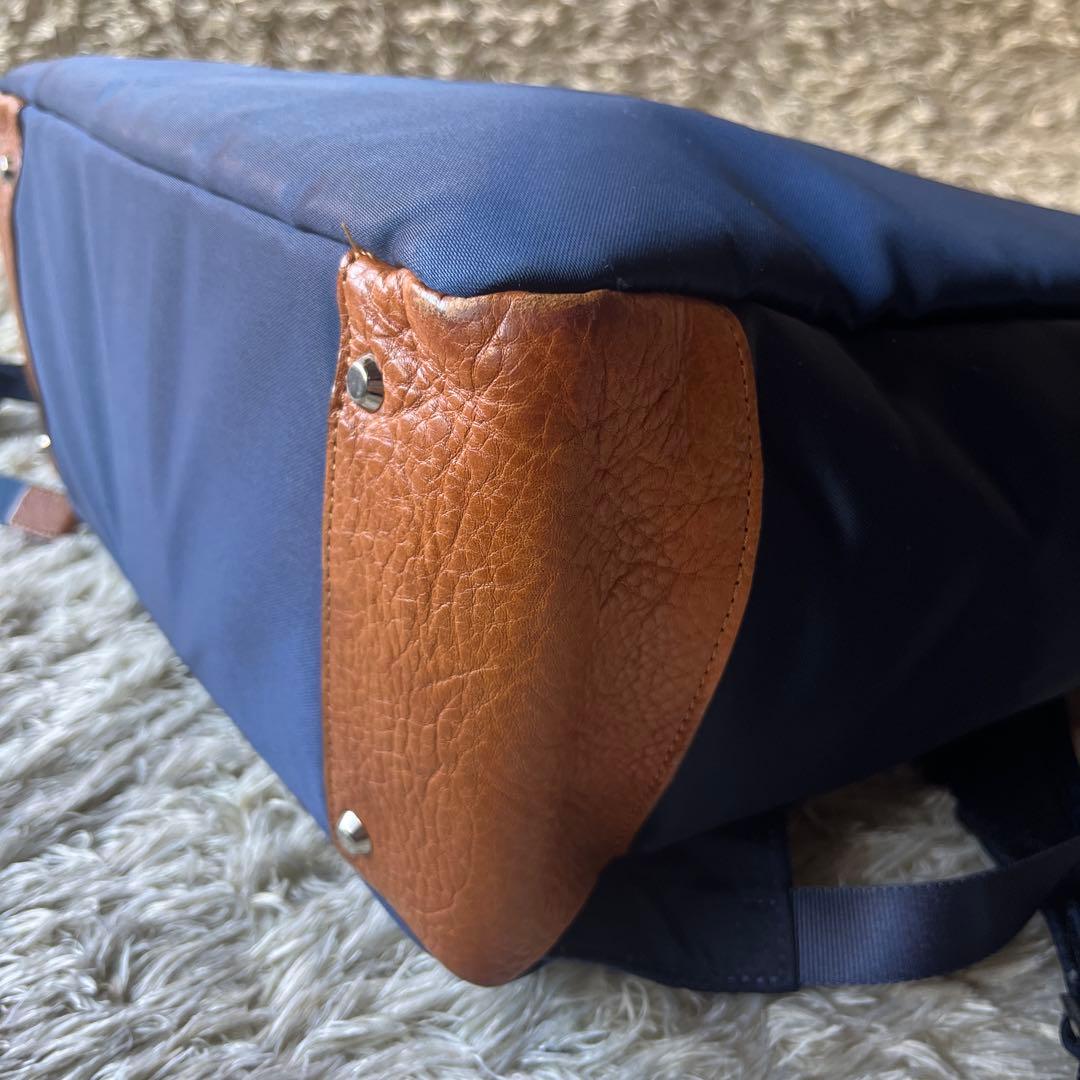 美品　希少　マスターピース　Edit　バックパック　キャリーオン　底鋲　ネイビー