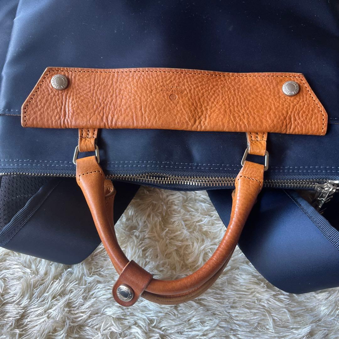 美品　希少　マスターピース　Edit　バックパック　キャリーオン　底鋲　ネイビー