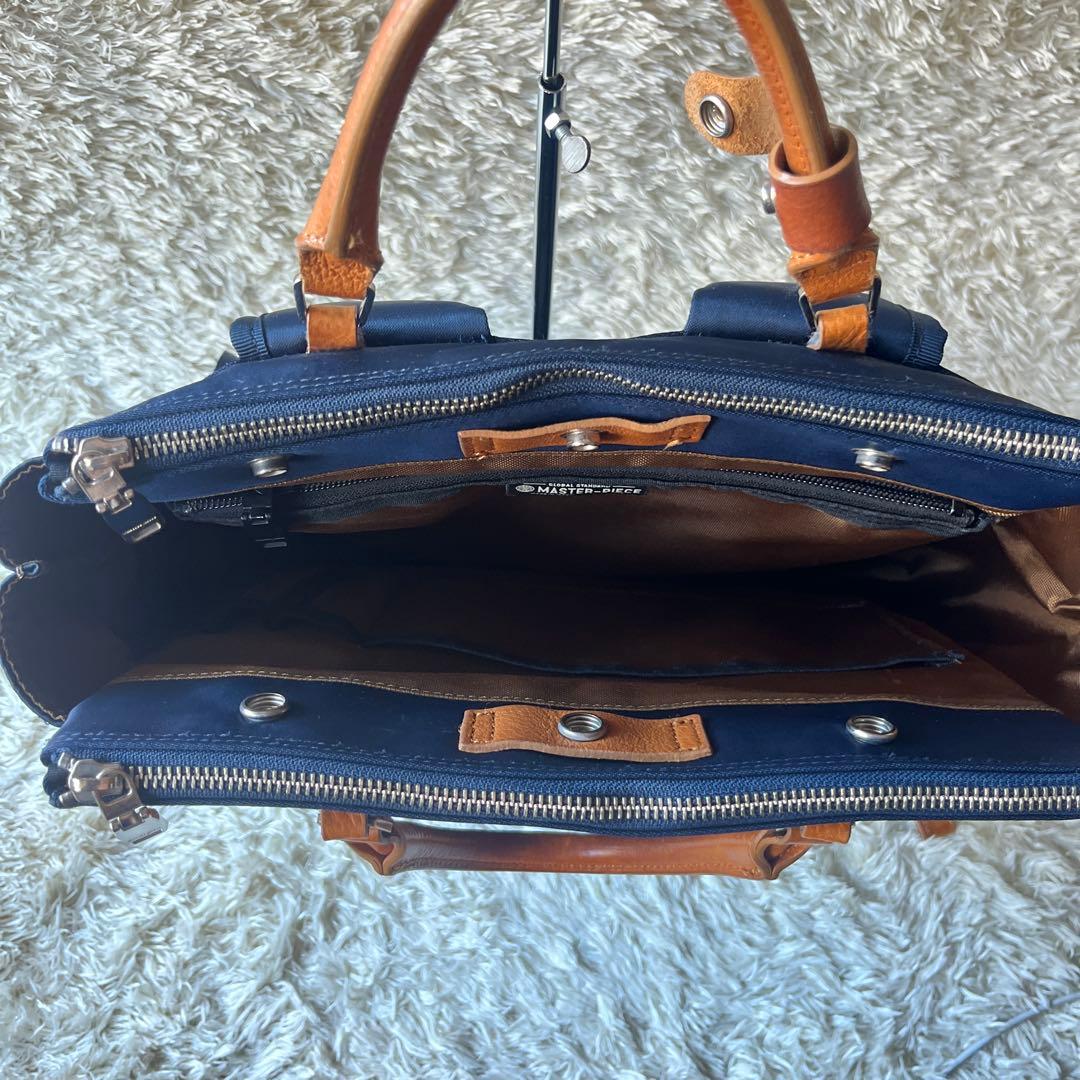 美品　希少　マスターピース　Edit　バックパック　キャリーオン　底鋲　ネイビー