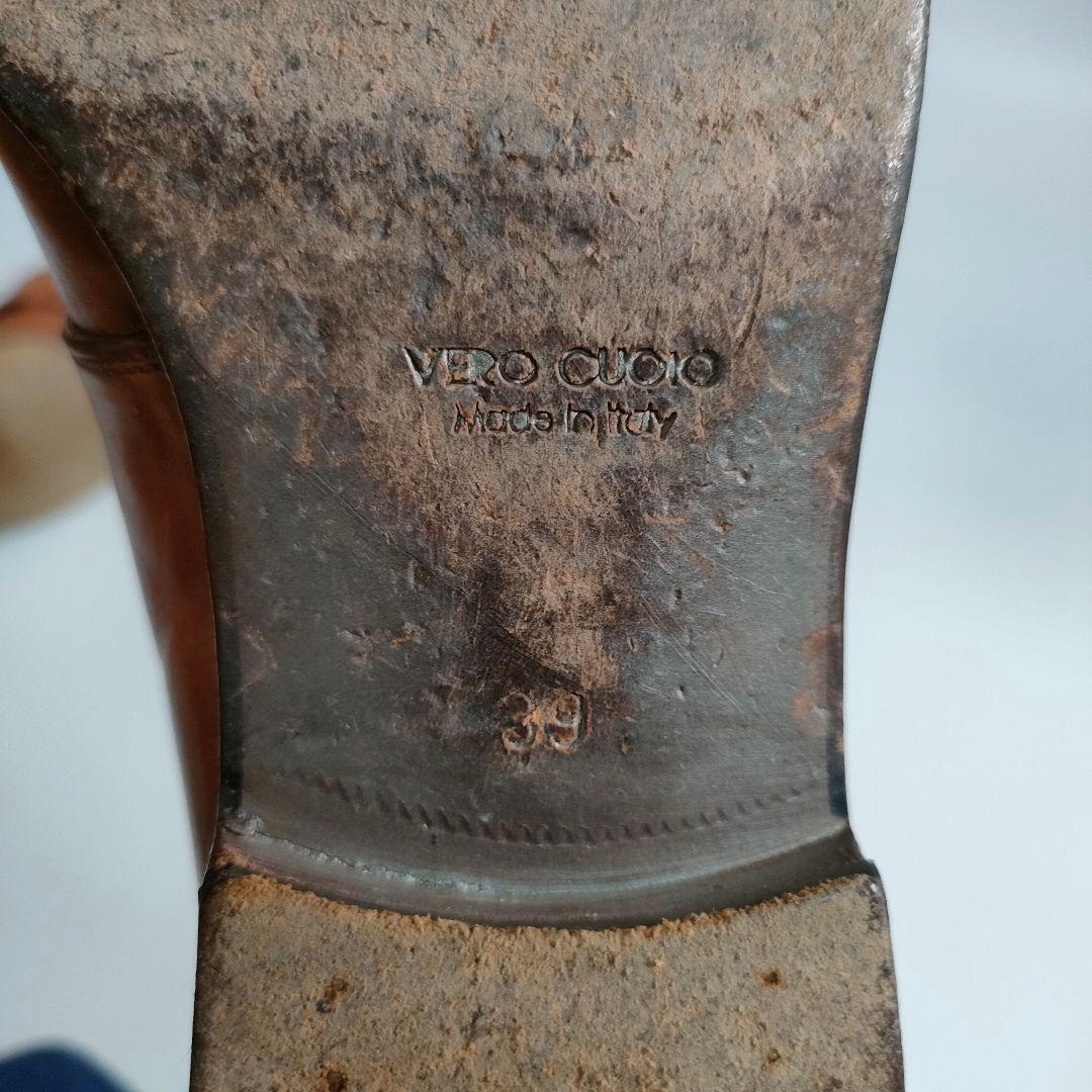 Dafino モンクストラップ 39 茶 イタリア製 ダフィーノ