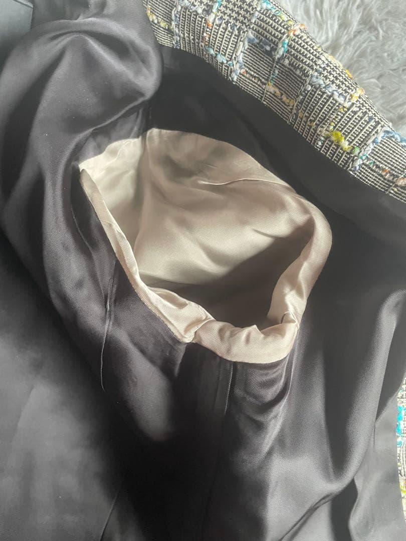 【新品級】Paul Smith BLACKツイードノーカラーコート M