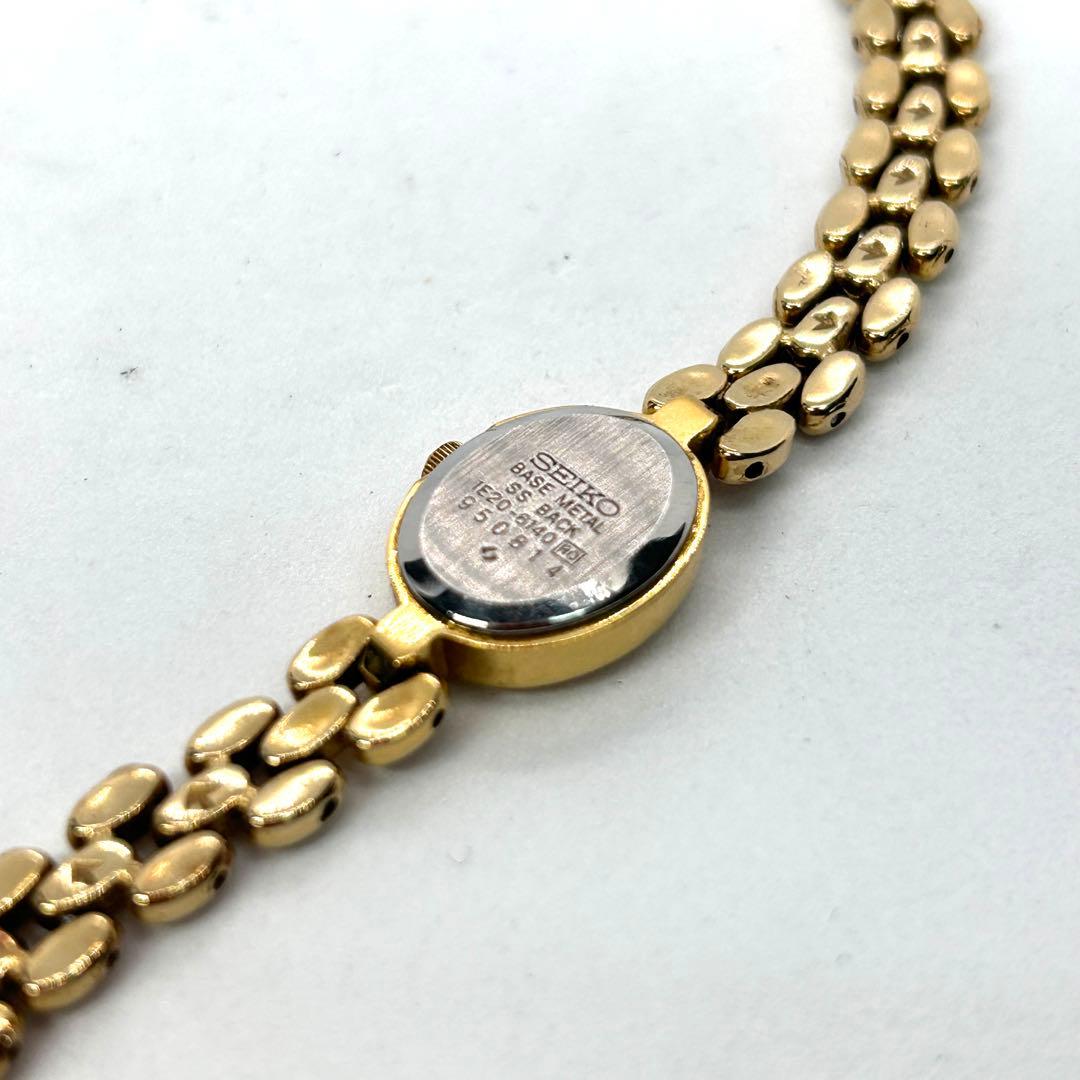 新品電池 稼働 SEIKO ジュエリーウォッチ 1E20-6140 ゴールド