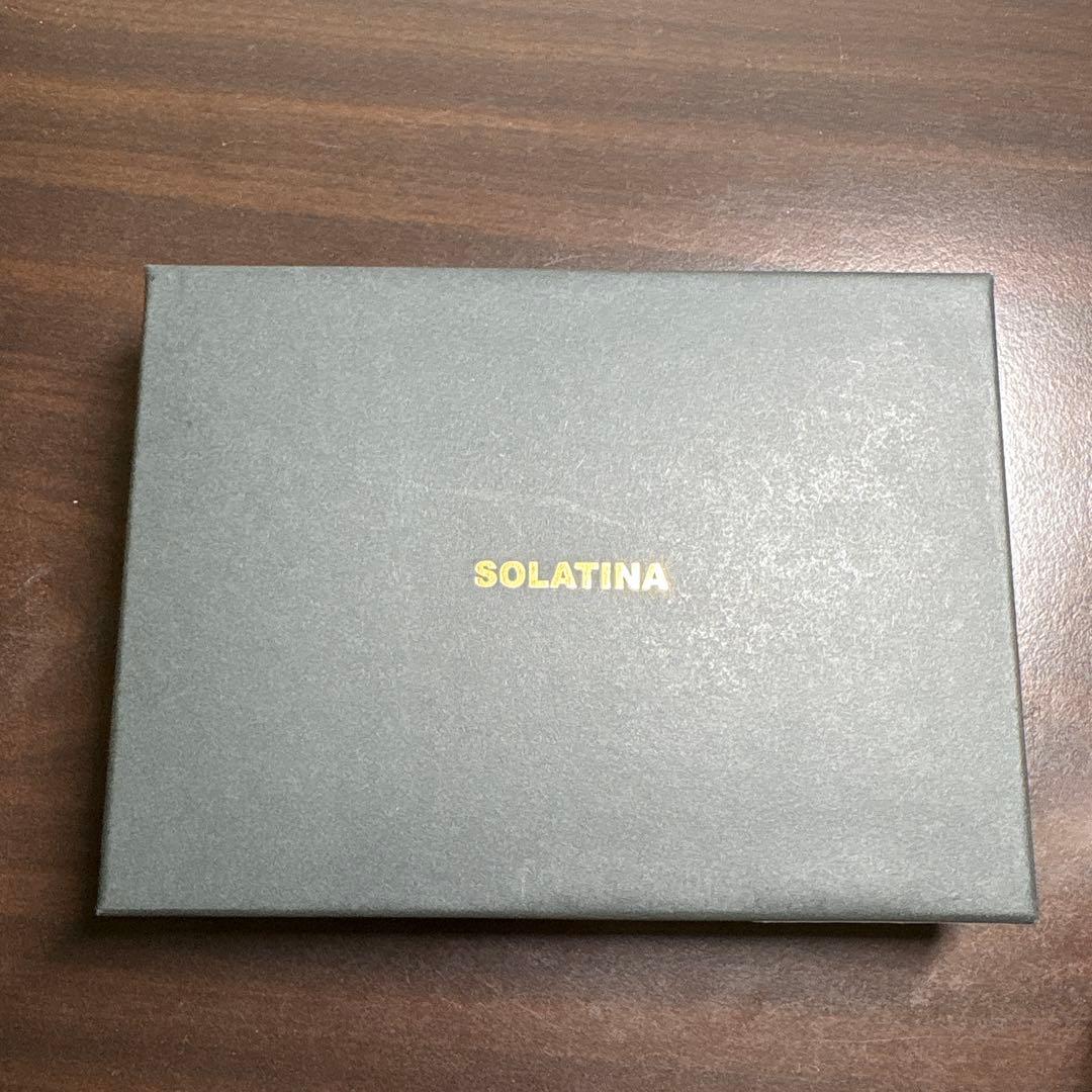 SOLATINA 革財布 箱付き 未使用 二つ折り財布 ブルー ソラチナ
