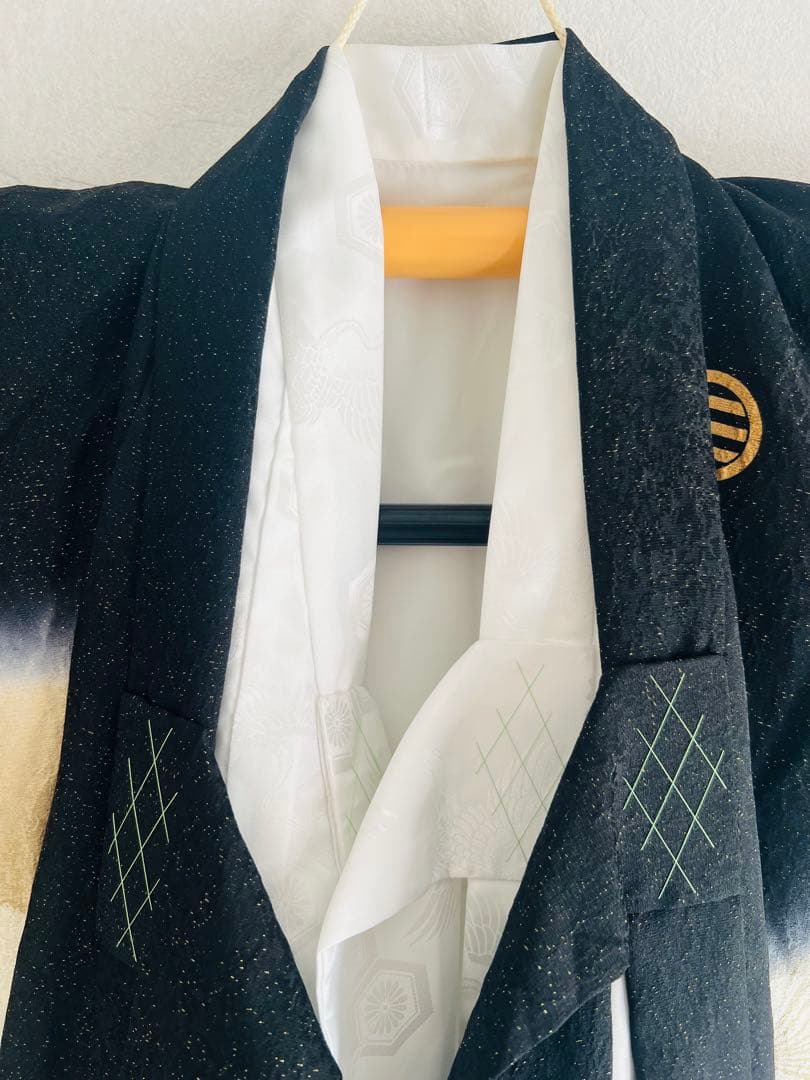★豪華刺繍兜 【日本製】お宮参り着物 男の子用 赤ちゃんの初着のお祝い 肌着付き