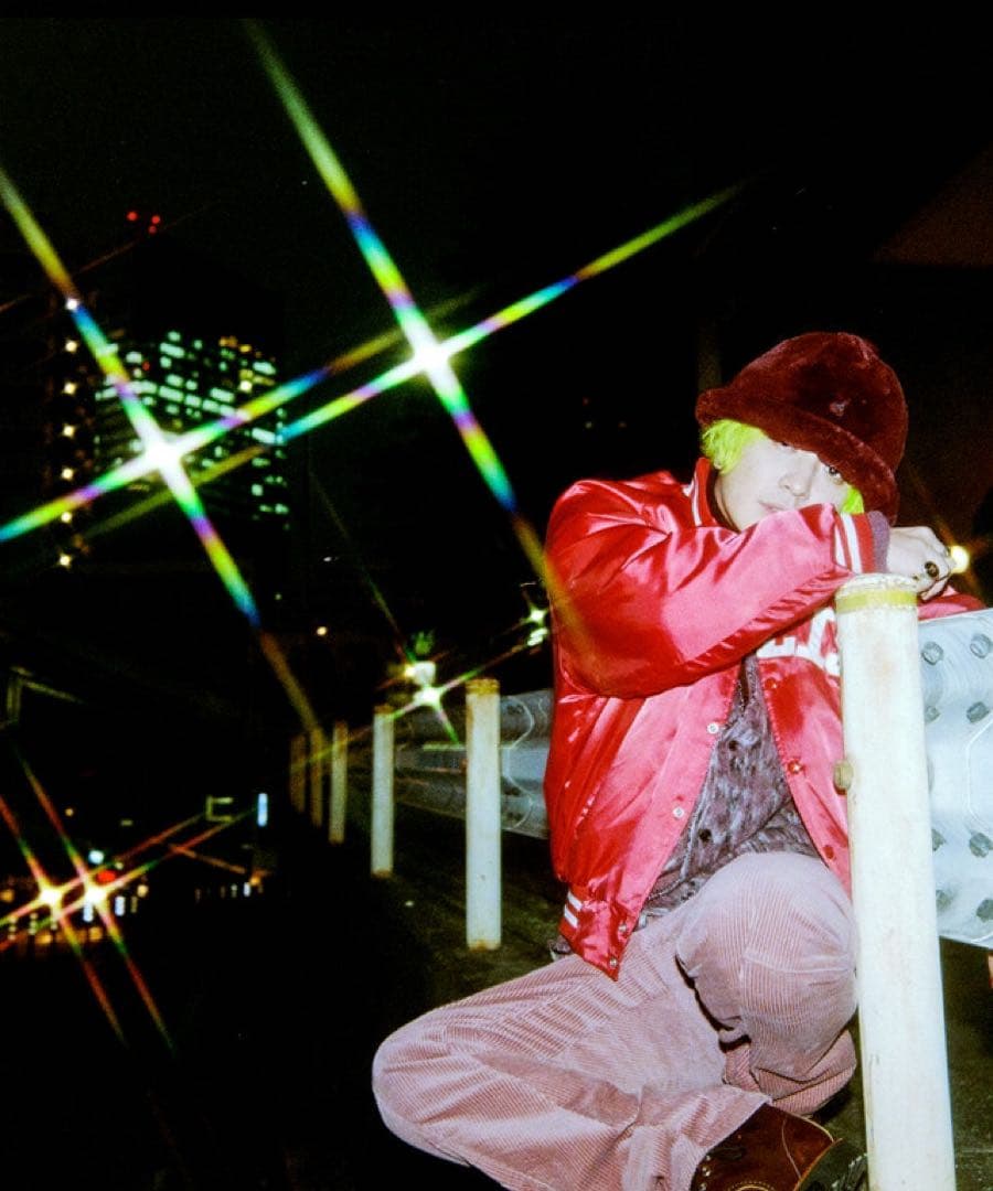 FUKASE×KANGOL タグ付き バーガンディ