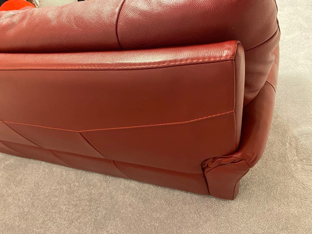 【定価約20万、本革2.5人掛ソファ】IDC大塚家具レザーワールド