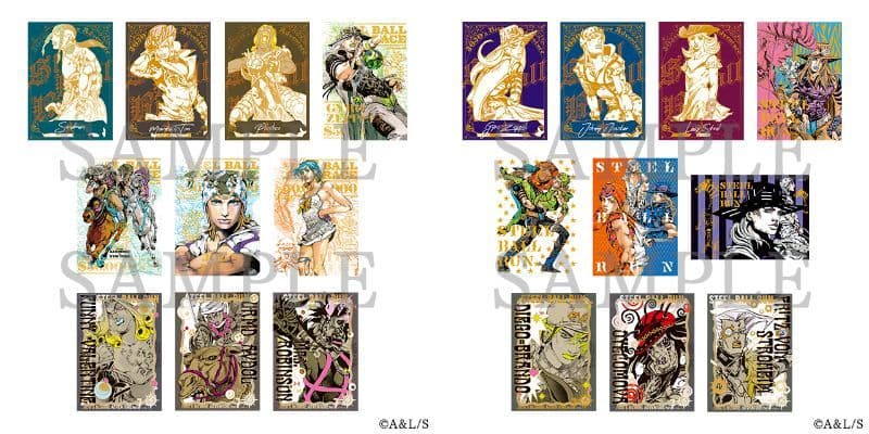 ジョジョキャラバン　箔押しクリアカードコレクションAB（全20種)全種セット
