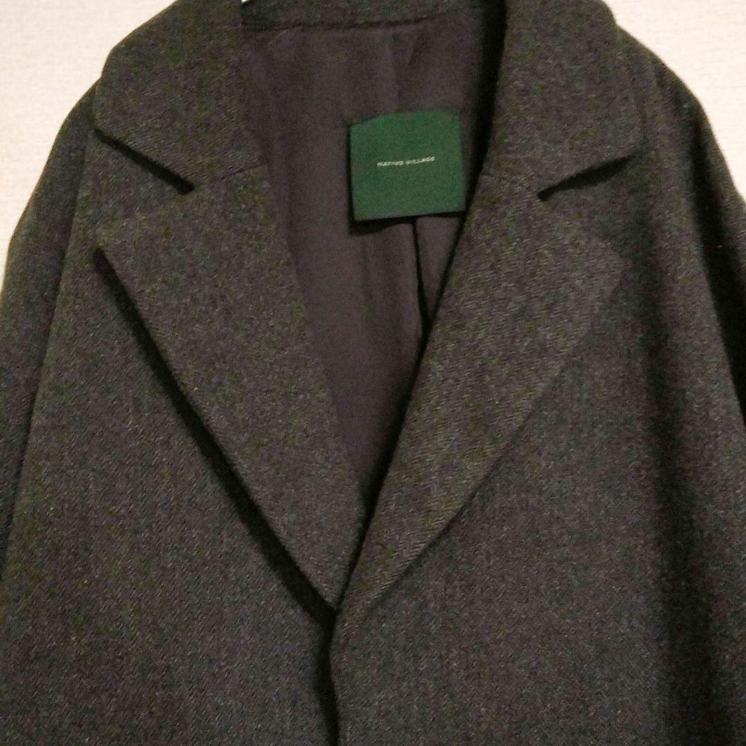 ガサ⭐︎NATIVEVILLAGE⭐︎ロングコート⭐︎ヘリンボーン⭐︎日本製