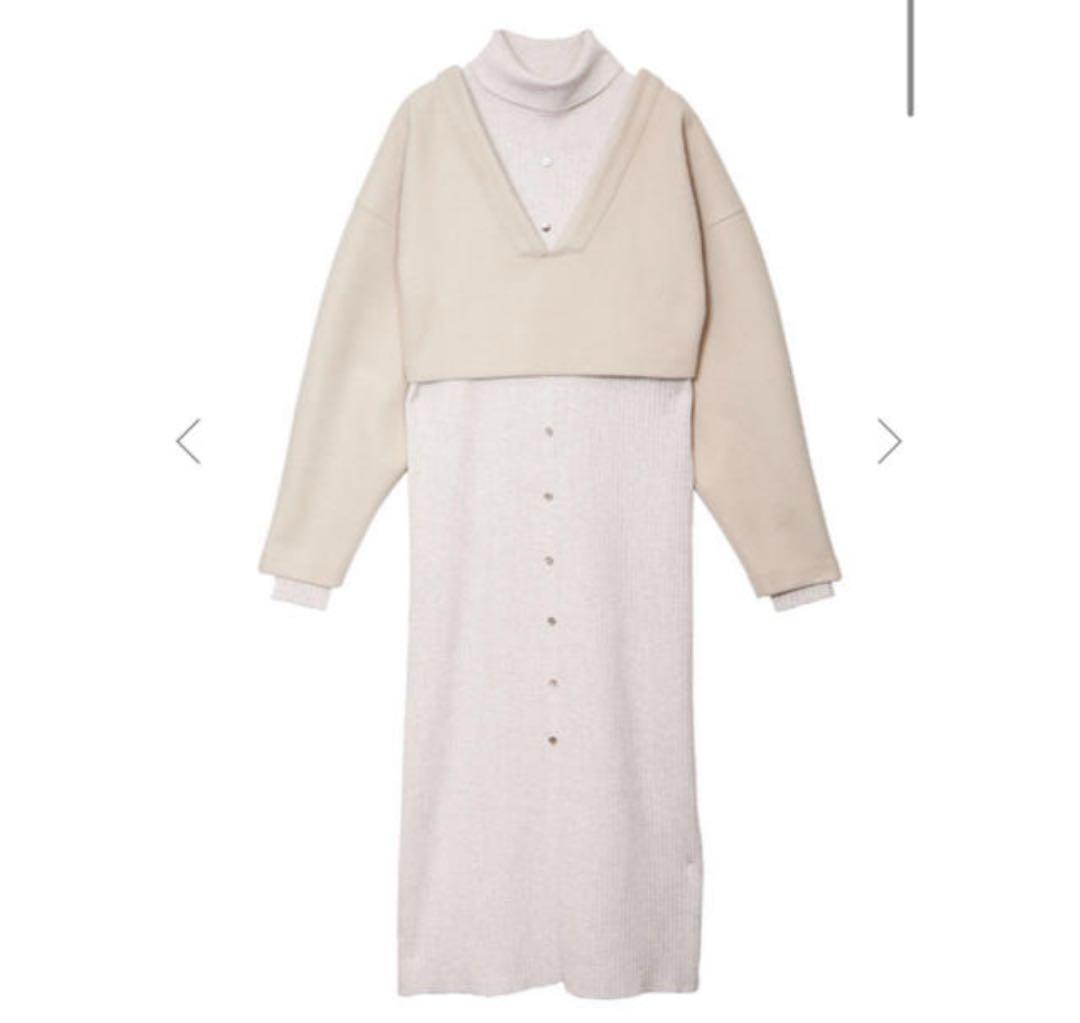 ワンピース AMERI LAYERED T KNIT DRESS
