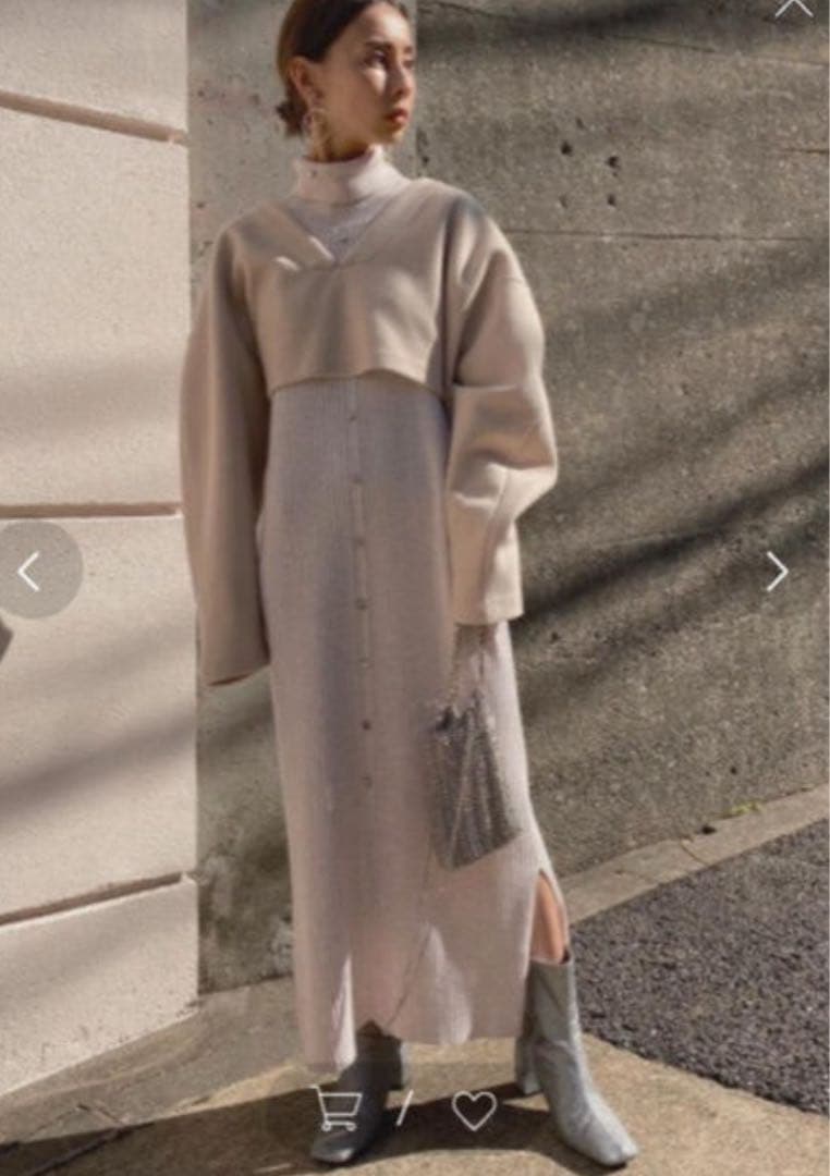 ワンピース AMERI LAYERED T KNIT DRESS