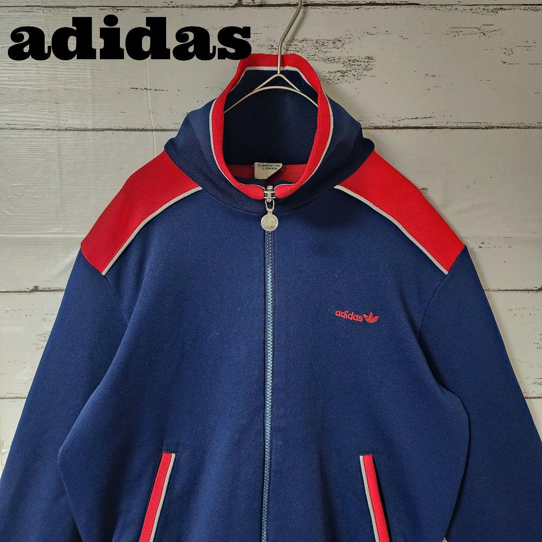 アディダスオリジナルス ジャケット ネイビー ヴィンテージ 70s ジャージ