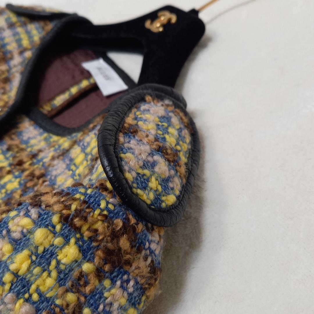 美品✨大きいサイズ MaxMara サイズ44 ノーカラーツイードコート