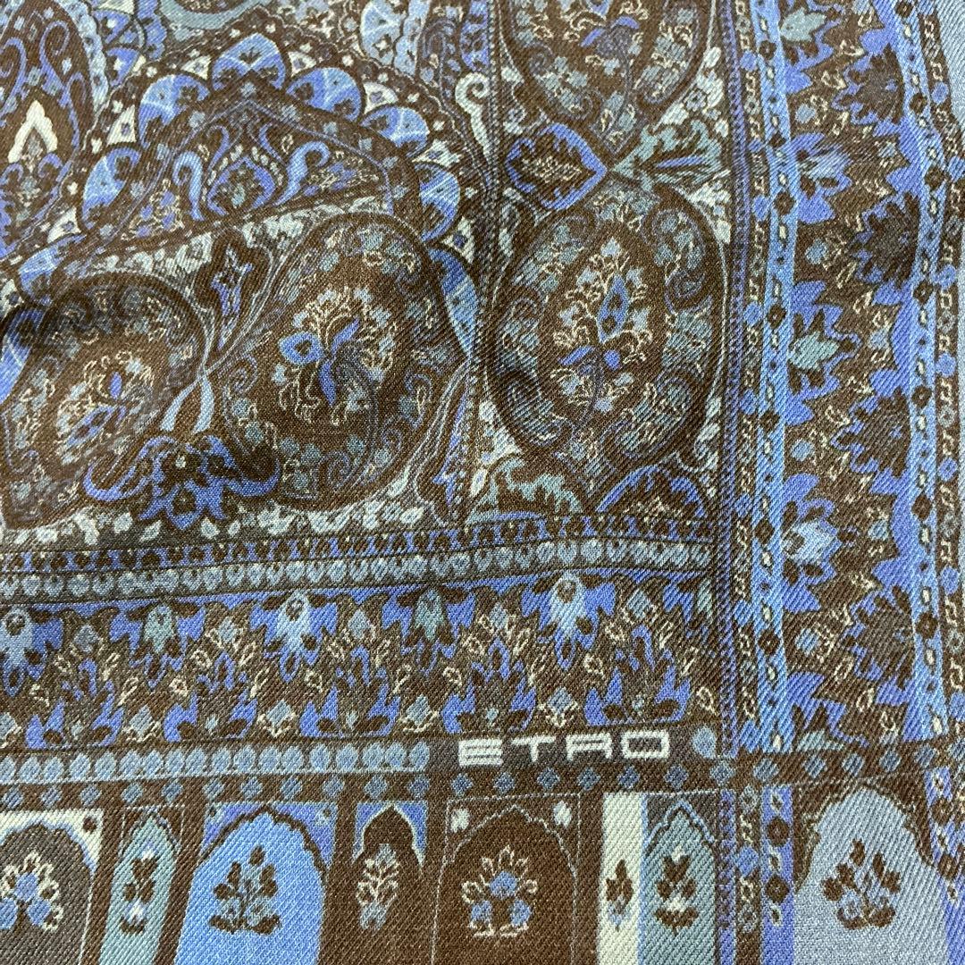 洗練されたデザイン　ETRO 正規品　大判ショール　 カシミヤ シルク　8