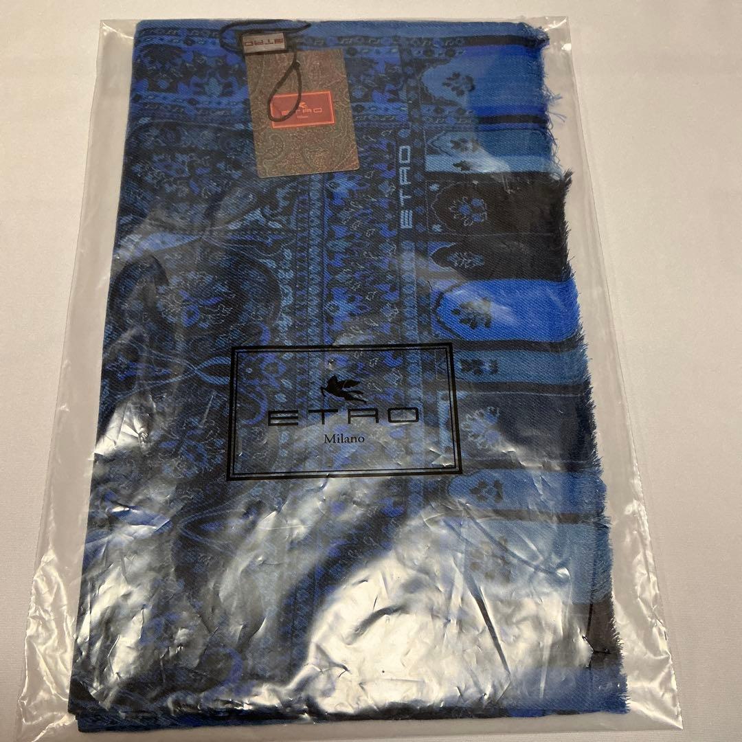 洗練されたデザイン　ETRO 正規品　大判ショール　 カシミヤ シルク　8