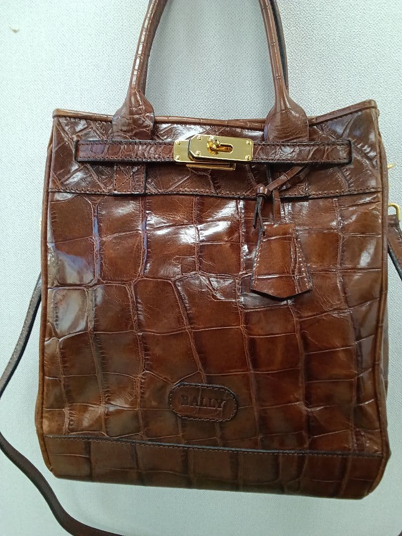 【アンティーク】80年代 BALLY ブラウンレザー トートバッグ