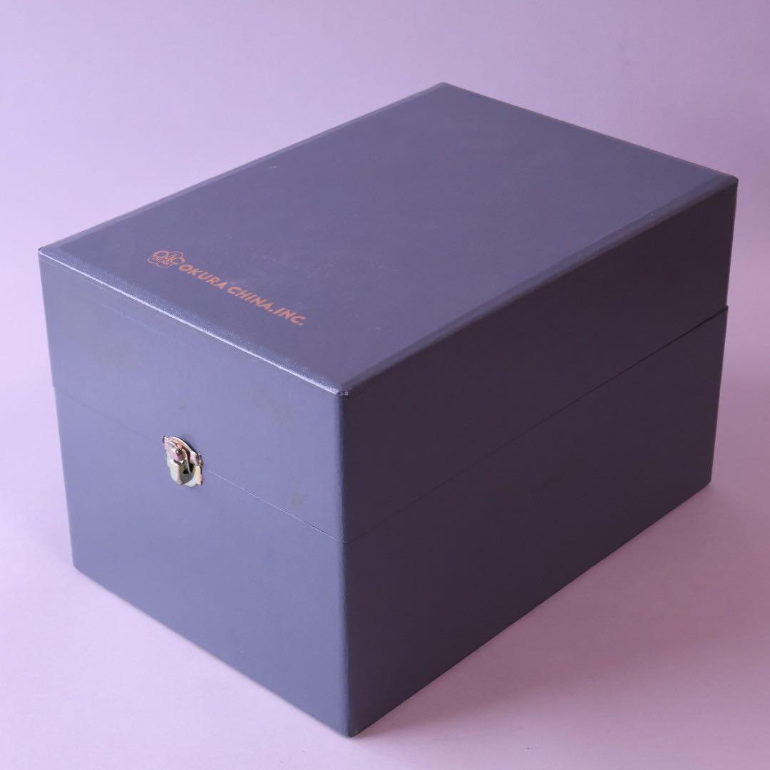 皇室御用達 大倉陶園 金蝕バラ 花瓶 箱付 OKURA 金彩 花器 花生 薔薇