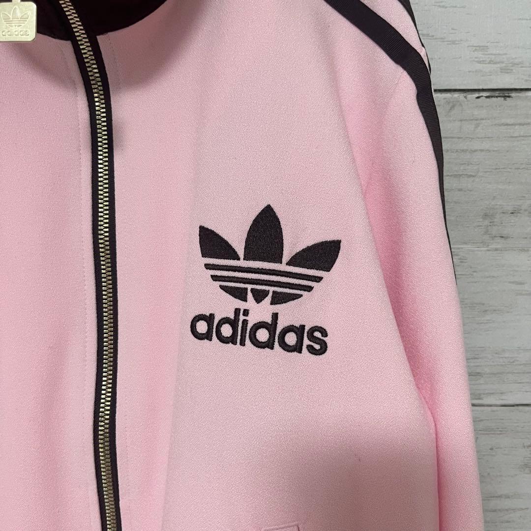 adidas originals ピンクブラウン トラックジャケットジャージ M