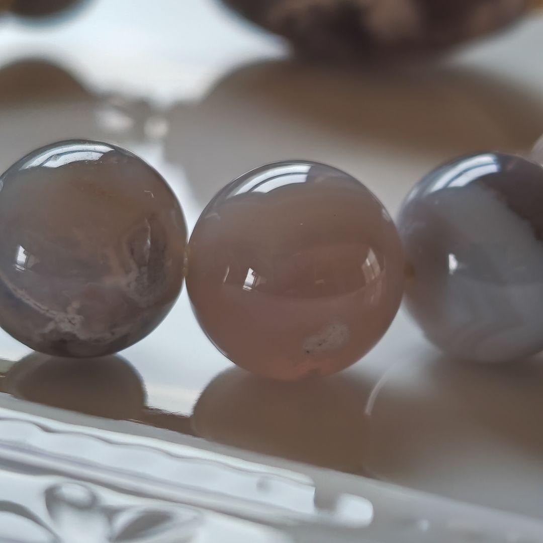 専用です♡新作♡黒桜瑪瑙どんころ＆グレー桜瑪瑙ブレス